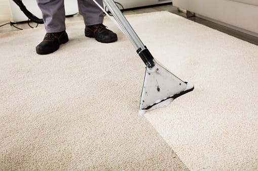 vacuuming woolen carpet
